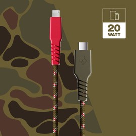 Skullcandy Line+ Braided Lightning Cable, 15W USB C to Lightning, 6ft - Standard Issue