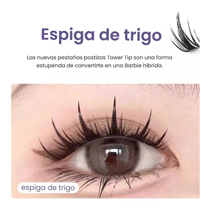 LEZAK Pestañas Postizas Naturales Segmentación Extensiones Lashes