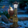 Eagle Outdoor Solar Statue 14x6 Inch, Garden Decoration Outdoor Waterproof,