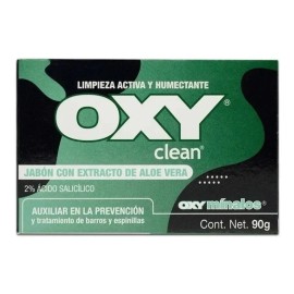 Jabón Antiacné Oxy Clean Ácido Salicílico Aloe Vera 90g Piel Grasa