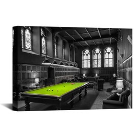 iKNOW FOTO Pool Room Wall Decor Billiards Pictures Black and White Canvas Wall Art Snooker Shooting Pool Painting Boys Room Club Decor Sports Themed Artwork Prints Stretched 24x36Inch