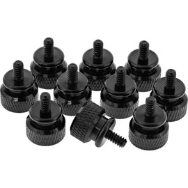 InLine 77770S 10er Pack Rändelschrauben (schwarz) für Gehäuse, 12mm