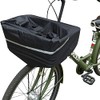 大きい荷物も入る巾着型 キアーロ 自転車 前かごカバー ブラック 安全バスケットカバー前用 大容量 雨の日にかぶせるだけ 防水加工 大型カゴ対応