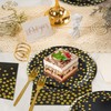 Upigi Black and Gold Paper Plates and Napkins Party Supplies,Serves