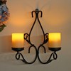 Flameless Candles Chandelier 4-Light Waterproof Crystal Metal Wall Sconces Modern