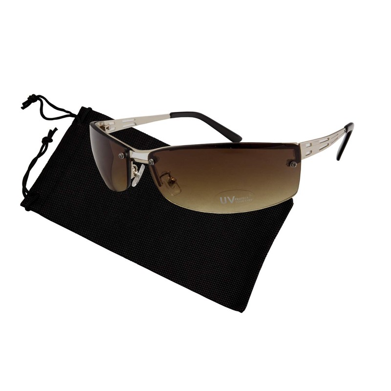 Mukojima PY1219-2 MYS Sunglasses, Square Type, Brown x Silver, Gradient