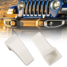 DKMGHT Factory - Fundas de gancho de remolque para Jeep Wrangler JK JL Gladiator TJ, protector de gancho de remolque blanco Jeep Wrangler Accesorios 2007-2022 (2 piezas)