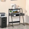 HOMCOM Home Office Desk, Computer Desk with A Frame for