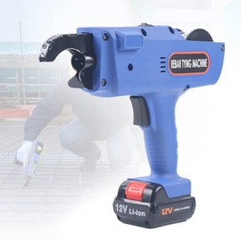 Rebar Tie Automatic Rebar Tier Gun 4500 MAh Steel Tying Machine 8-34mm Bar Tie Tool 0.31’’-1.33’’ Tightness Adjustable Rechargeable 12V