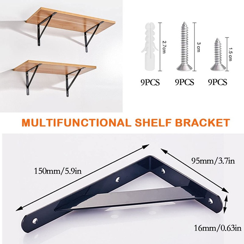 Shelf Brackets, Wall Angle Heavy Duty Support 90 Degree Angle