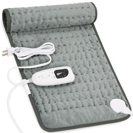 Deepsoon Heating Pad-Electric Heating Pads for Back,Neck,Abdomen,Moist Heated Pad for Shoulder,Knee,Hot Pad for Arms and Legs,Dry&Moist Heat & Auto Shut Off(Dark Gray, 12''×24'')