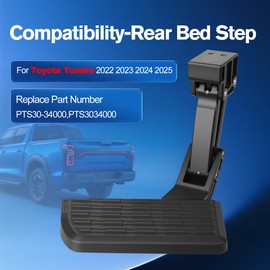 BULIAZY PTS30-34000 Rear Bed Step Tailgate Bedstep fit for Toyota Tundra 2022 2023 2024 2025 Retractable Steps for Trucks,Folding Truck Step PTS3034000