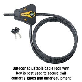 Master Lock 8419DPF Python Cable Lock with Key, 1 Pack, Black and Yellow, 6' x 5/16" diameter