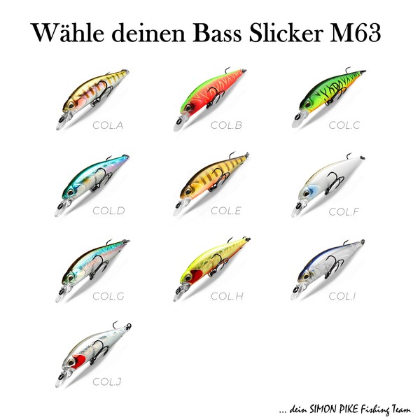 Wobbler Bass Slicker M63 SP in Colour E 6.3 cm