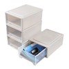 Cand 17.8 Quart Plastic Stacking Storage Drawers, Stackable Drawers Unit,