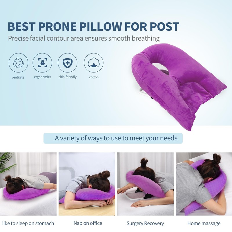 Beatvive Face Down Pillow for Sleeping, Prone Pillow for Vitrectomy