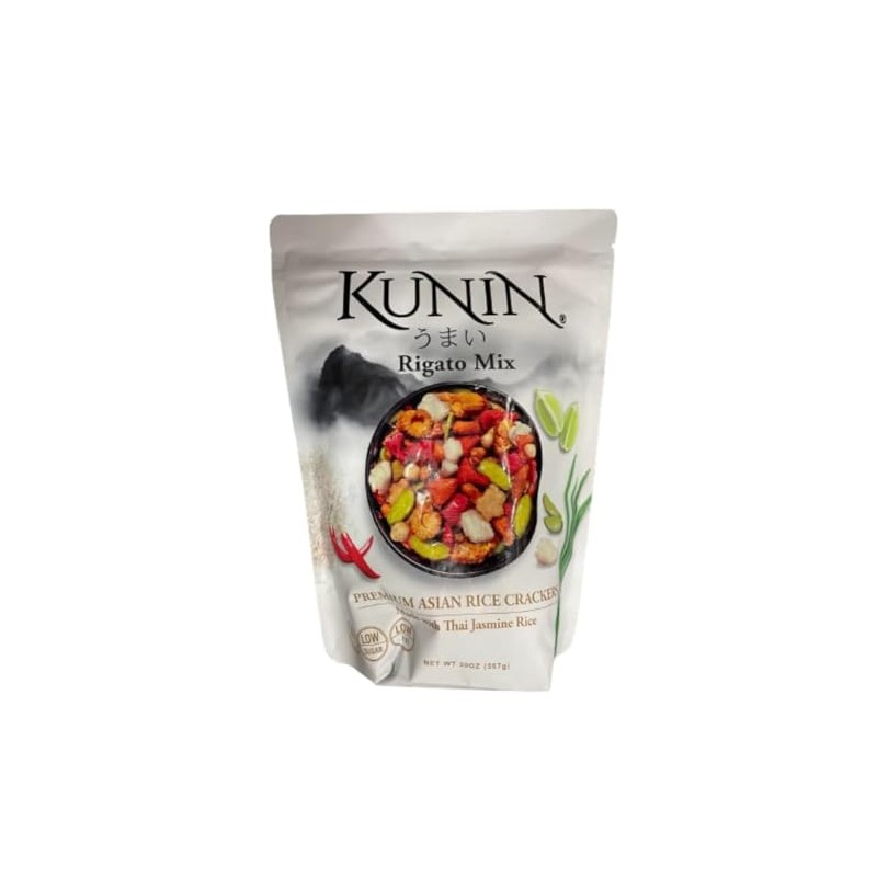 KUNIN Rigato mix, premium Asian rice crackers, made with Thai