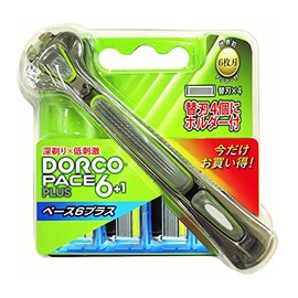 Dorco Pace 6 Plus 4 Replacement Blades + 1 Plus Holder