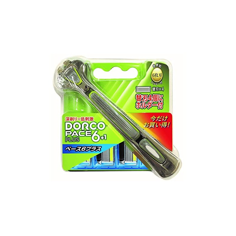 Dorco Pace 6 Plus 4 Replacement Blades + 1 Plus