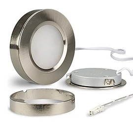 IsoLED Sys-Slim LED Recessed and Under-Unit Light, Silver, 3 W, 12 V/DC, Warm White