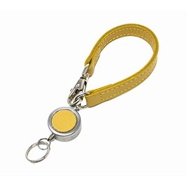 Bell la bell Women's Reel Strap Leather Key Ring With Reel One size Yellow