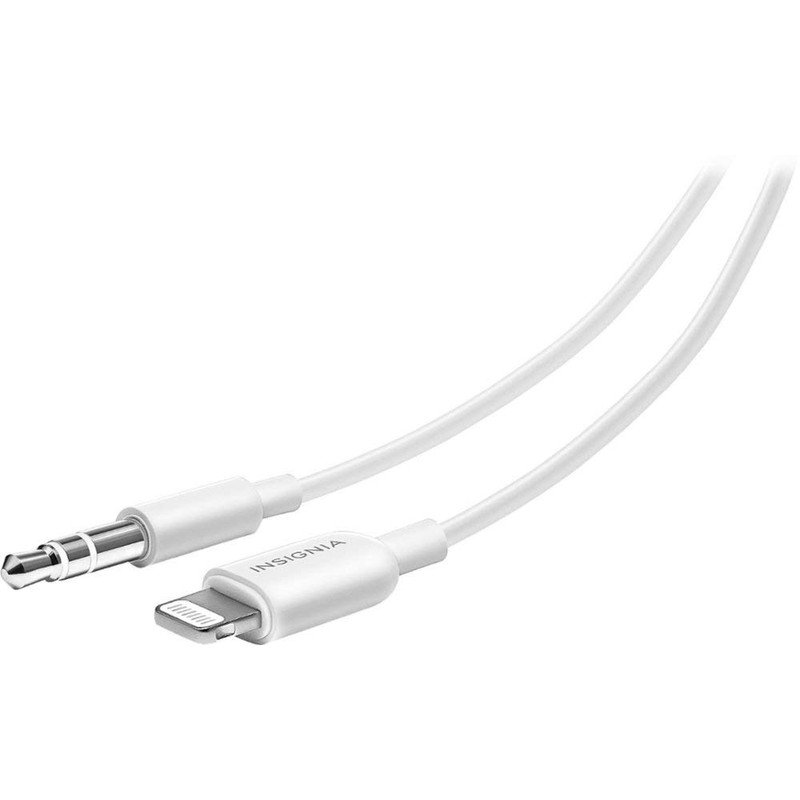 Insignia 0.9m (3 ft.) Lightning/3.5mm Stereo Audio Cable - White
