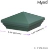 Myard Screw-Free Universal Fence Pyramid Top Cap fits Post 4