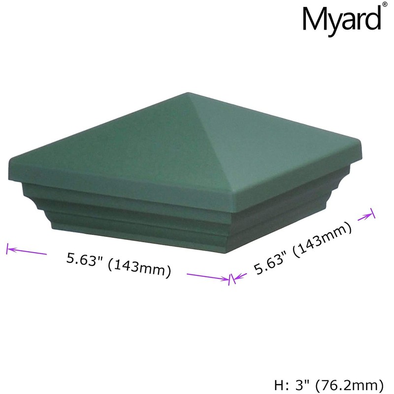 Myard Screw-Free Universal Fence Pyramid Top Cap fits Post 4