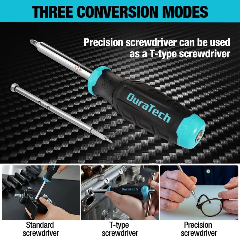 DURATECH Multi-Function Screwdriver Sets, Precision Mini Screwdriver T-Handle Screwdrivers, Screwdriver