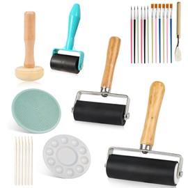 25 Pcs Versatile Brayer Roller for Crafts, Professional Printing Rollers Art Tool, for Craft Paint and Ink Roller Operation, Stamping, Scrapbooks, Screen Print Making DIY Art Craft