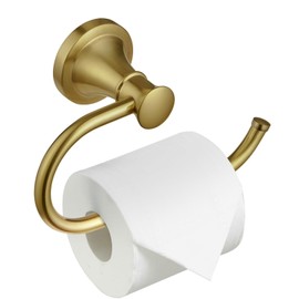 BESy Brushed Gold Toilet Tissue Paper Holder Brushed Gold Bathroom Accessories Toilet roll Paper Hanger, Wall Mounted, Rustproof