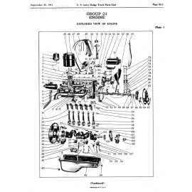 US Military WW2 Dodge 1/2 Ton Weapons Carrier Parts Manual TM 10-1152 SNL G-505