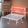 Metal Full bed frame with LED Lights,Full Size bed frame