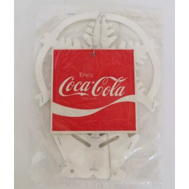Coca-Cola 1980s Coca Cola White Foil Snowflake Christmas Hanging Decoration Store Display