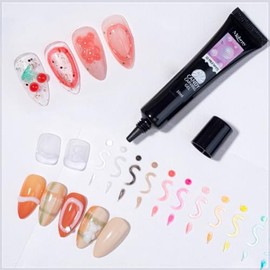 DouborQ 3D Nail Gel Nail Art Sculpting Gel Polish for Nail Designs DIY Nail Art for Drawing Molding Sculpture and Decoration (12 Color-A-1, 10 ML)