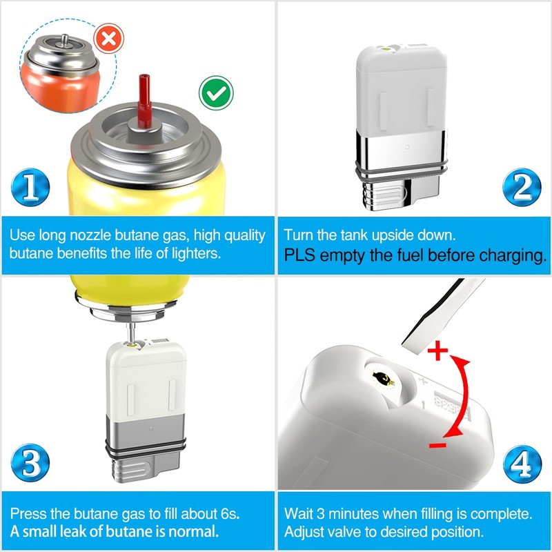 Waterproof Butane Torch Lighter Refillable Windproof Jet Flame Lighters for