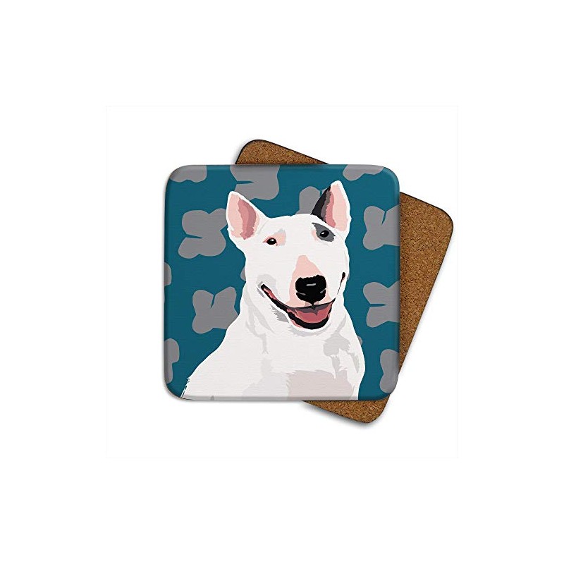 English Bull Terrier - Set of 4 Coasters - Leslie