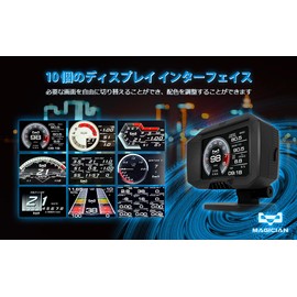 OBD2 Meter, Magician F936, Magician OBD, English Version, Car HUD, Head Up Display, Multifunction Digital Meter, Car Speedometer, Tachometer, RPM, Speedometer, Turbine Pressure, Oil Thermometer,