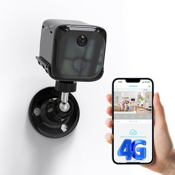 No WiFI Security Camera, Cellular Security Camera Indoor, 4G LTE