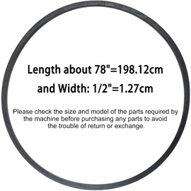 954-0461 V-Belt 1/2" X 78" for MTD Cub Cadet LT1045 LT1046 LT1050 LT1042 Garden Tractor 754-0461 754-04165 954-04165
