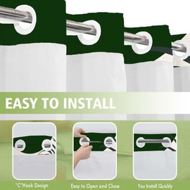 LYLYCTY LYLYCTY No Hook Shower Curtain with Snap in Liner and Liner Set, Boho Mid Century Sun Green Shower Curtain for Bathroom Decor 71x74 in