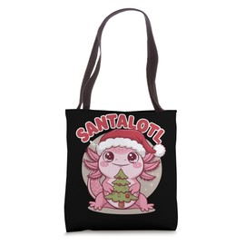 Axolotl Lover Merry Xmas Christmas Day Santa Claus Tote Bag