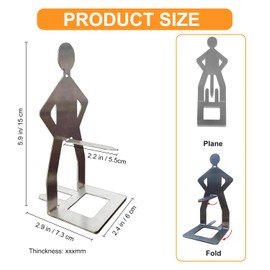 OYASUMI Funny BBQ Man Hot Dog Holders, 4 PCS Reusable Stainless Steel Sausage Stands, Portable Hot Dog Roasters, Barbecue Grill Accessories for Camping & Party Gifts