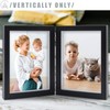 AEVETE 5x7 Double Picture Frames Hinged Wood Folding Picture Frames