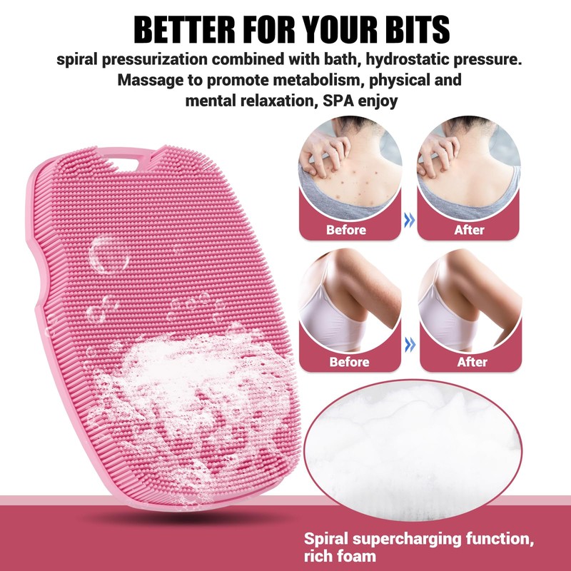 Canroom Silicone Body Scrubber - Anti Zinc Infused-Highly Elastic Bristles