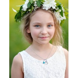 Cheerleader Necklace for Girls Cheerleader Gifts Birthstone Rainbow Cheering Cheerleading Jewelry Sport Cheer Birthday Christmas Gifts for Kids Teens Little Girl Daughter Granddaughter Niece October