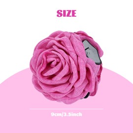 Cinaci 6 Pieces 9cm/3.5" Retro Flower Rose Hair Claws Clips with Strong Hold Floral Updo Hair Clips Barrettes Accessories for Women Girls