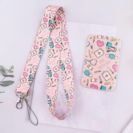 JEYORZY Badge Holder with Lanyard - Ideal for Medical Nurses, Office, School, Women and Men to Carry ID Cards and Phones