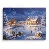 Christmas Ice Skating Rink Canvas Wall Art Decor - Festive