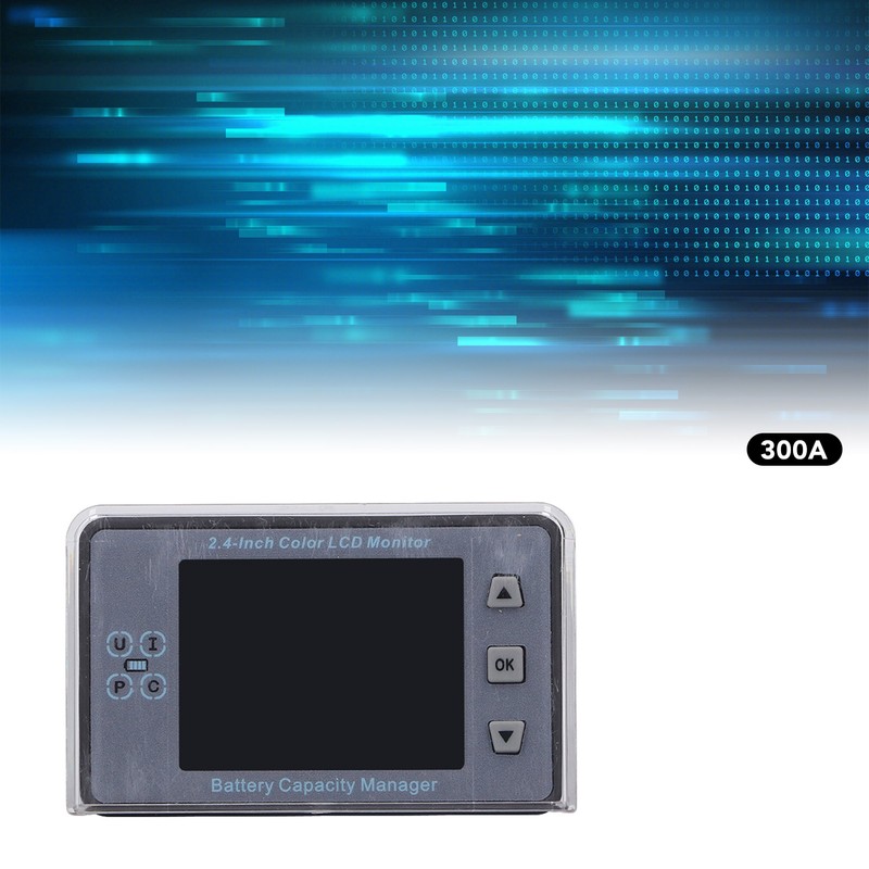 Voltmeter Coulometer Wireless Battery Capacity Manager Monitor with 2.4in Color